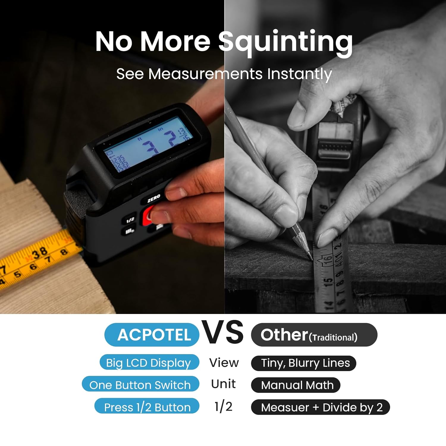 PrecisionPro Digital Tape Measure™
